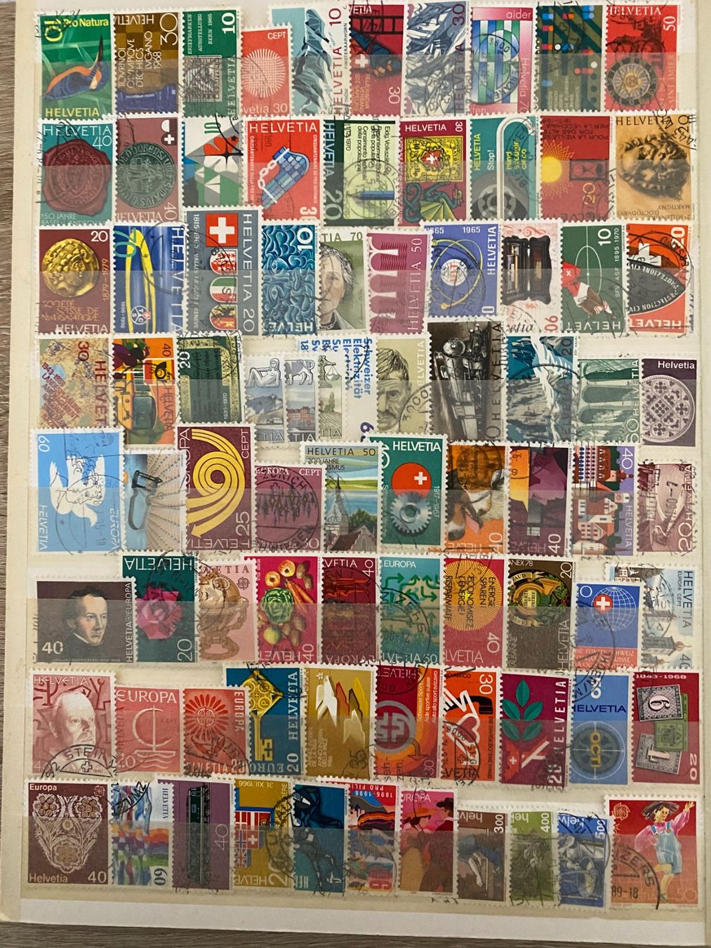 Tutti i francobolli: Briefmarken Sammlung Schweiz 80 ,stuck – Usato da matten b. interlaken venduto da jfran17