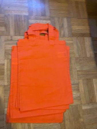 Lot 5 mini sac tote bag orange 26 x 32,5 cm