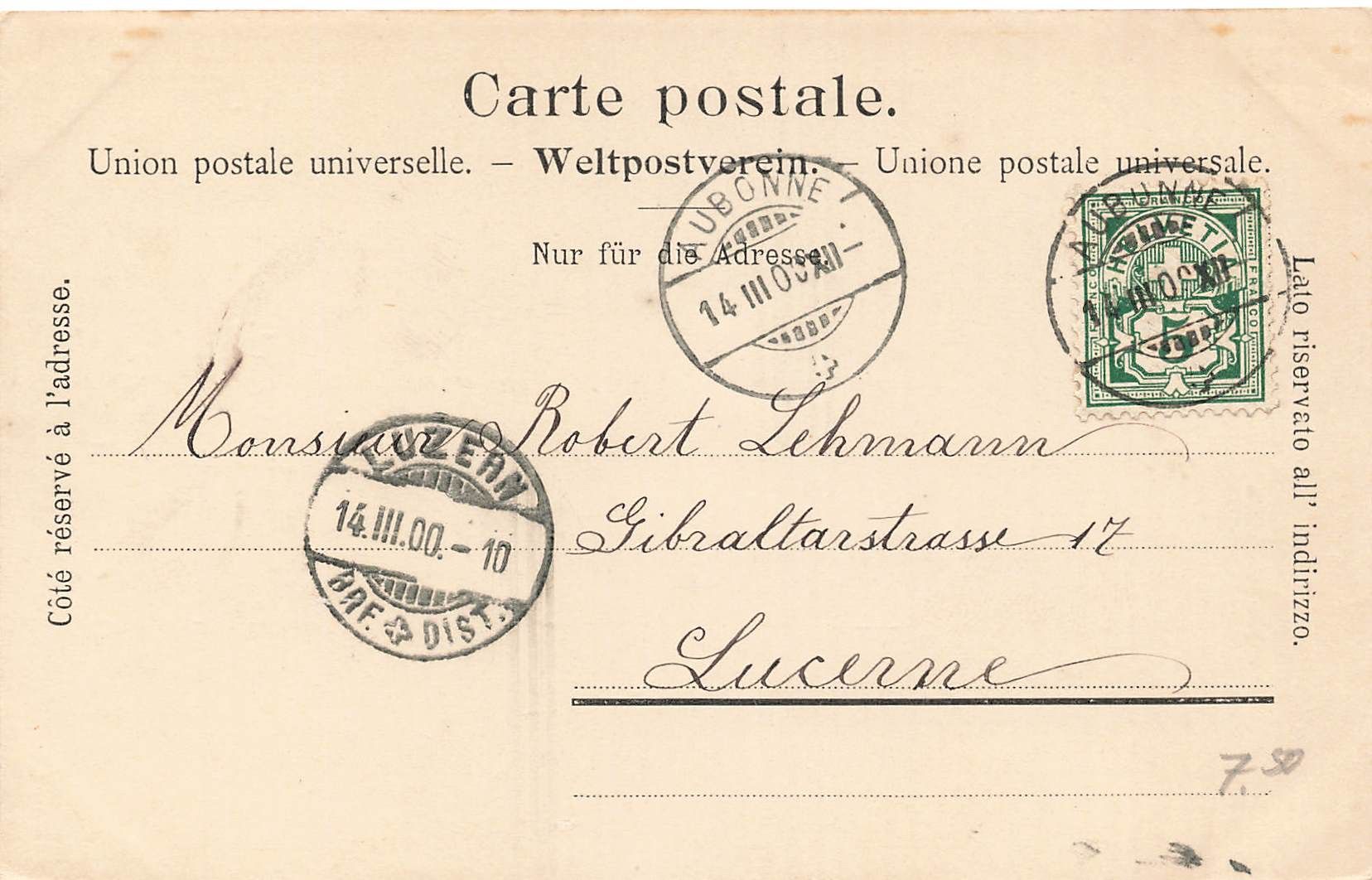 Cartoline postali: Eglise de Montreux – Usato da Biasca venduto da Blenio71 1