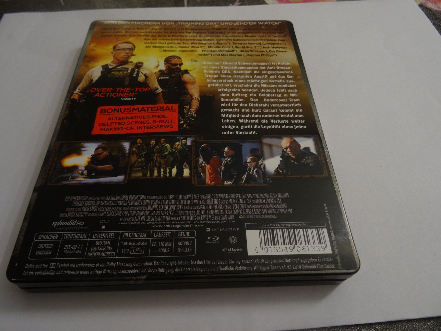 Tutti i DVDs: Sabotage STEELBOOK BLU-RAY – Usato da Olten venduto da Disc-Verkauf 2