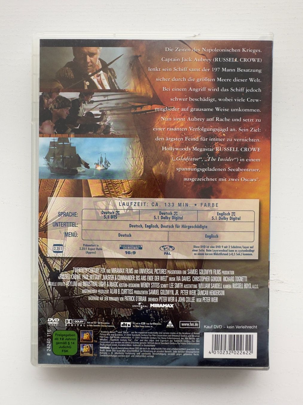 Tutti i DVDs: Master and Commander – Nuovo (secondo la descrizione) da Nottwil venduto da grabi77 1