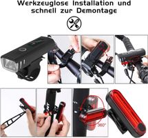 Fahrradlicht Led Set Fahrradlichter USB Wiederaufladbare