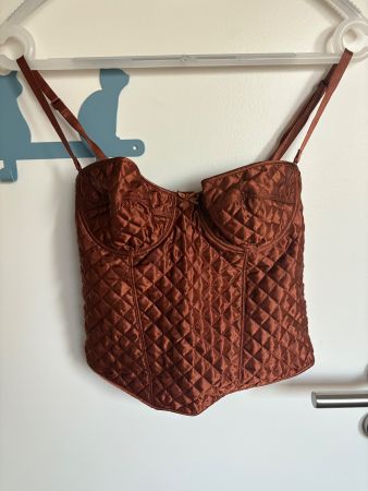 Bustier femme matelassé marron glacé T.85B