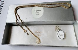 Christian Dior Halskette, goldfarben, vintage Schmuck,30 cm
