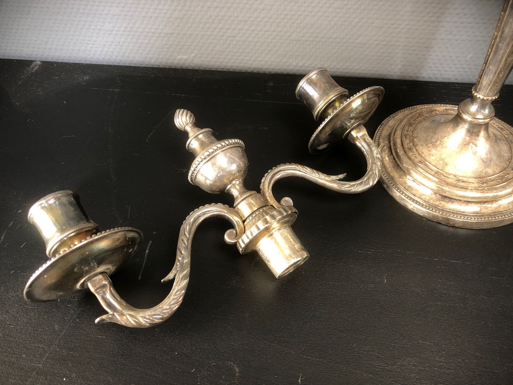 Portacandele: Kerzenständer 1er oder 2er, Silbern, Jugendstil – Usato da Laufenburg venduto da industrial-silence 4