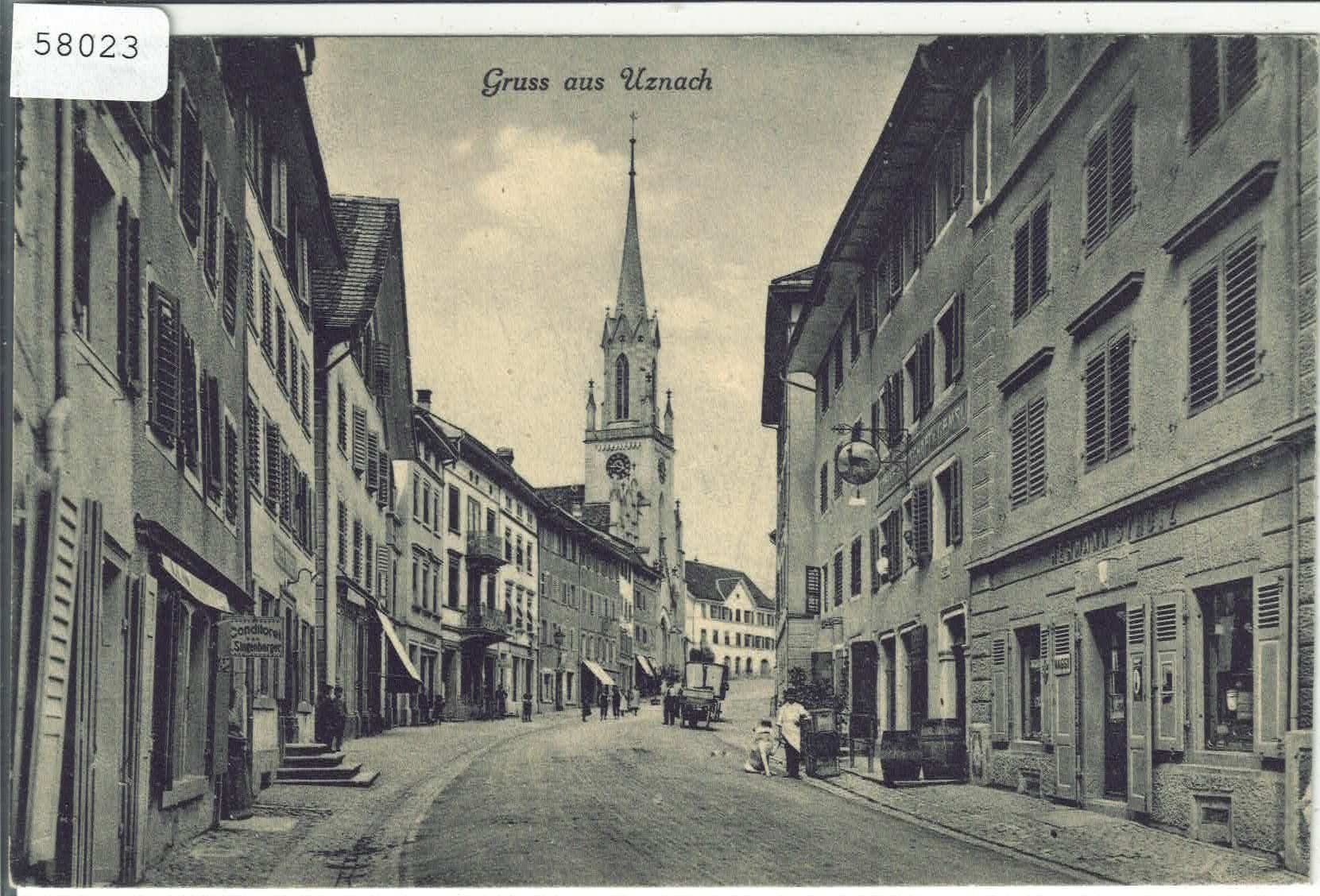 Cartoline postali: Gruss aus Uznach - animee – Usato da Ettingen venduto da Kartenplanet