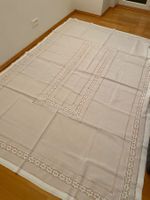 Tischdecke aus 100%Leinen reine Handarbeit-260 x173cm