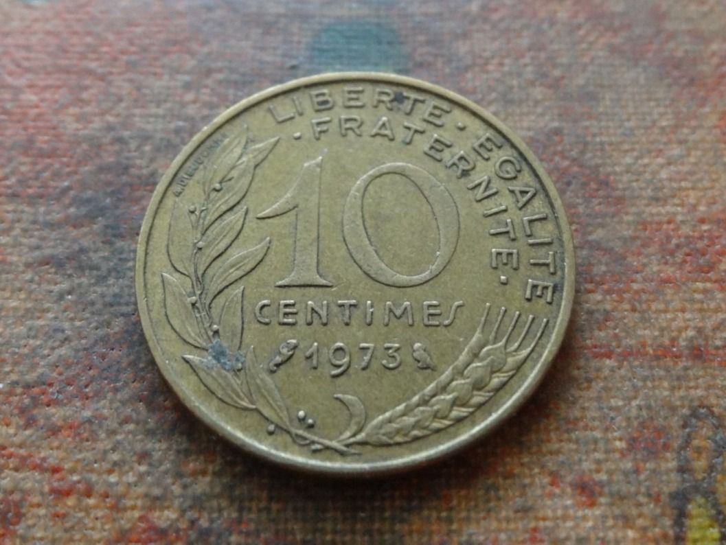 Tutti le monete: FRANCE  10 Centimes  1973 – Usato da Romanel-sur-Lausanne venduto da Swift13
