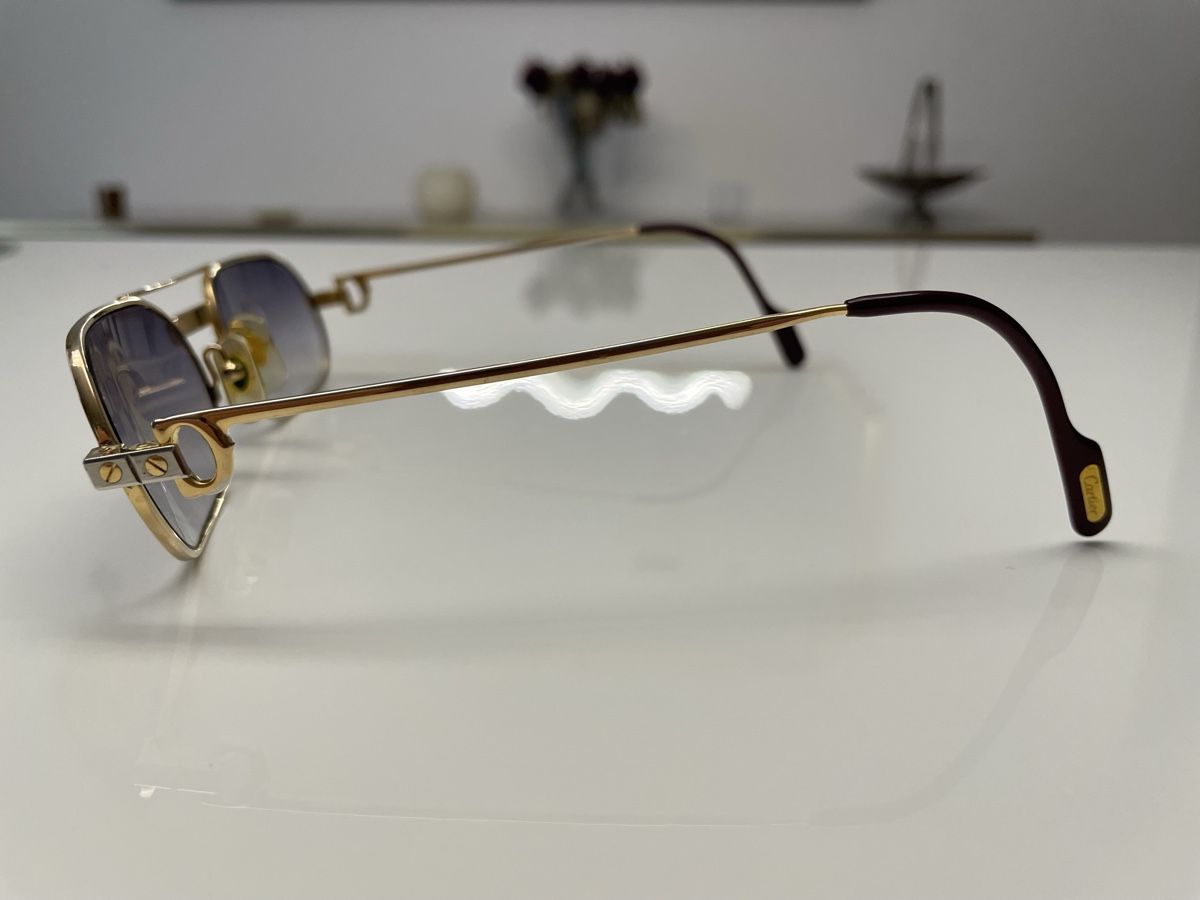 Cartier Occhiali & Lenti: Lunettes Cartier Santos Or – Usato da Bottens venduto da 2Lens 2