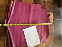 echtes Leder Rosa Schafsleder/Cuir véritable Cuir de mouton