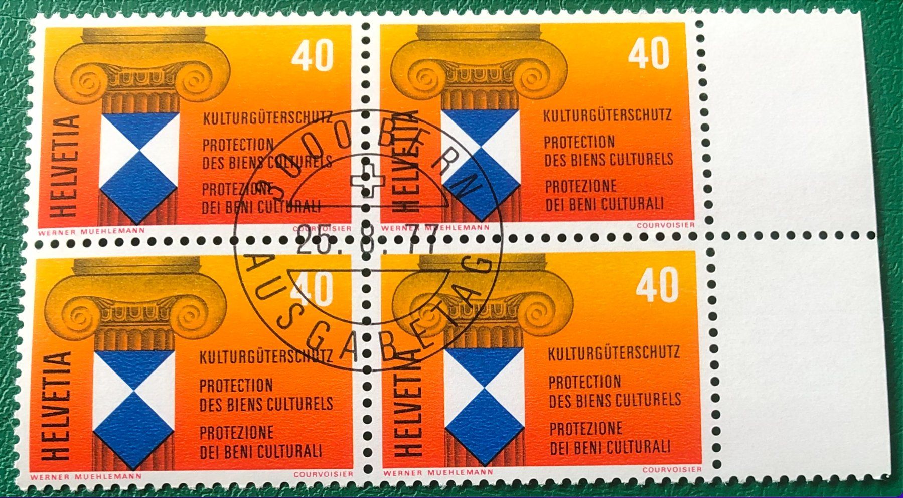 Tutti i francobolli: 4 er Block Nr. 592 mit ETStempel Bern – Usato da Aarau venduto da Billa007