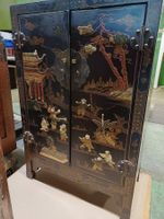 Chinesischer Barschrank Chinese Lacquer Cabinet Chinoiserie