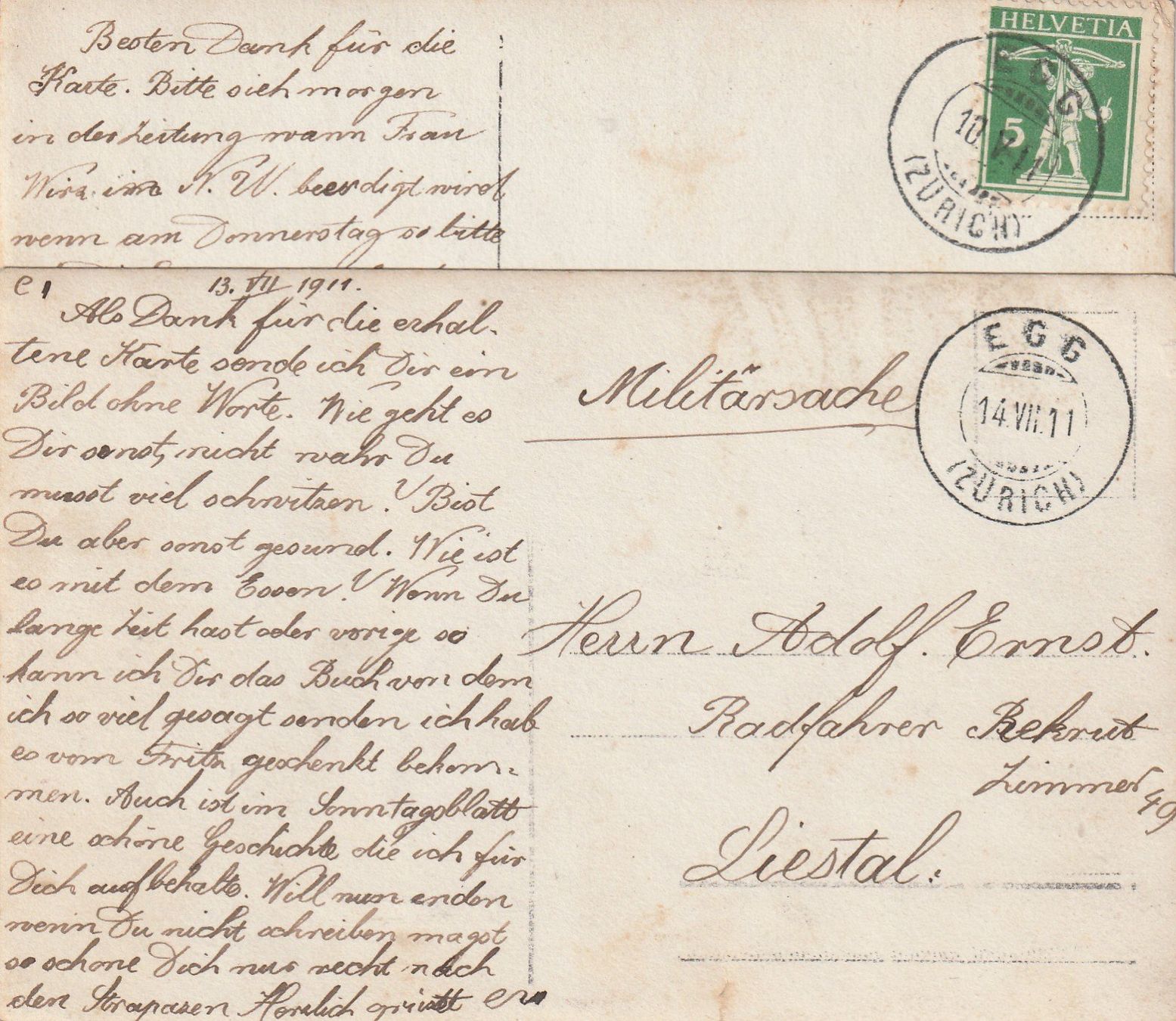 Cartoline postali: 2 Fotokarten Egg – Usato da Rorschacherberg venduto da fratovi2 1