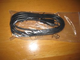 Neues Netzkabel, Stromkabel, Anschlusskabel, Schwarz, CH
