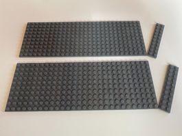 LEGO - 30 - GRAUE - ZWEIERPLÄTTLI - 10 X 2