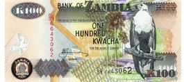 Zambia 100 Kwacha 2006-2009 P-38 UNZ