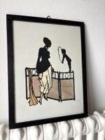 Fascinierte Scherenschnict Signierte Bild