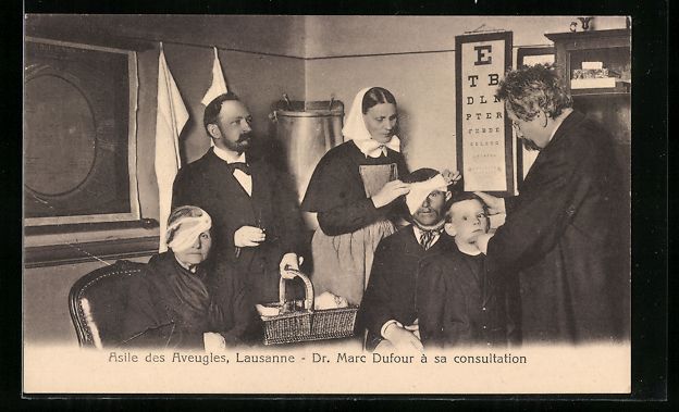 Cartoline postali: Lausanne, Asile dew Aveugles, Dr. Marc D – Usato da Berlin venduto da bartko-reher