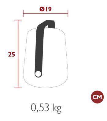 Fermob Lampade: Fermob – Balad Lampe H25 gelb – Nuovo e nell'imballaggio originale da Horn venduto da Ruf_Des 1
