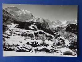 1967, Wengen mit Jungfrau, Photokarte Fritz Lauener, Wengen