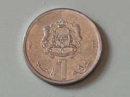 1 Dirham del Marocco, coniata nel 2017