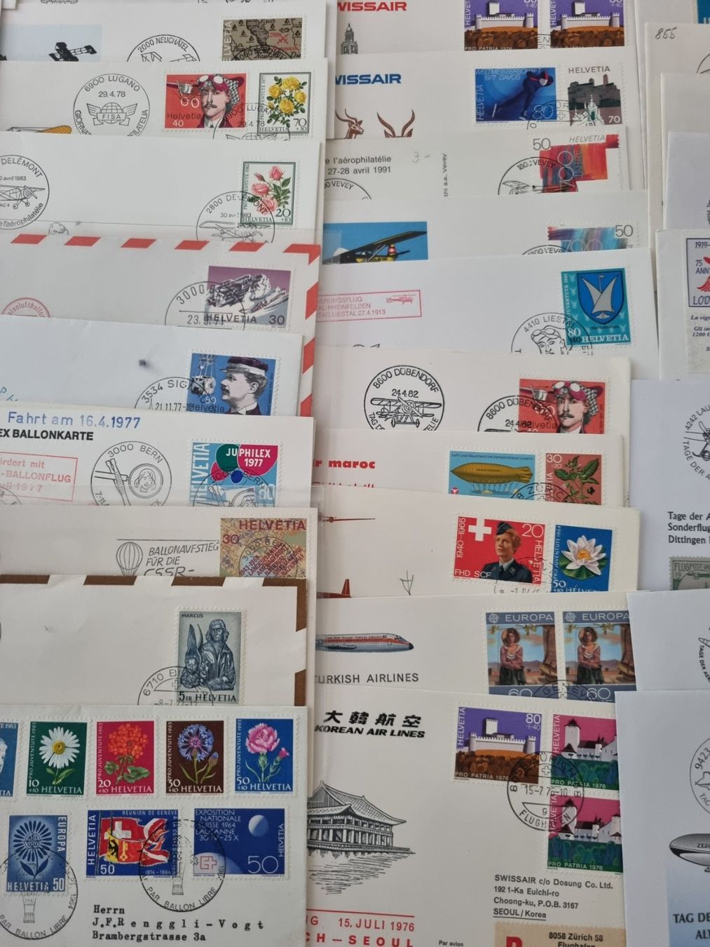 Tutti i francobolli: Sammlung mit 140 "neueren" CH Flugpost Briefe/Karten – Usato da Gümligen venduto da Geniusbuy 4