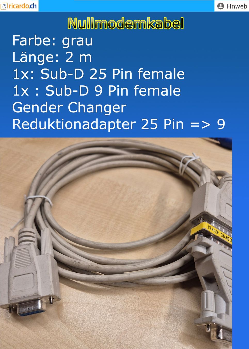 Laufwerke & Adapter: LPT, RS232, BNC, DB25, GENDER CHANGER, IDE-Adapter – Gebraucht aus Kaisten von Hnweb 3
