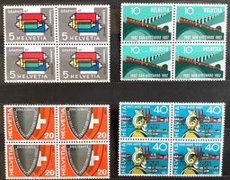 1957 - Werbe  Viererblöcke Serie ** ZNr. 328-331