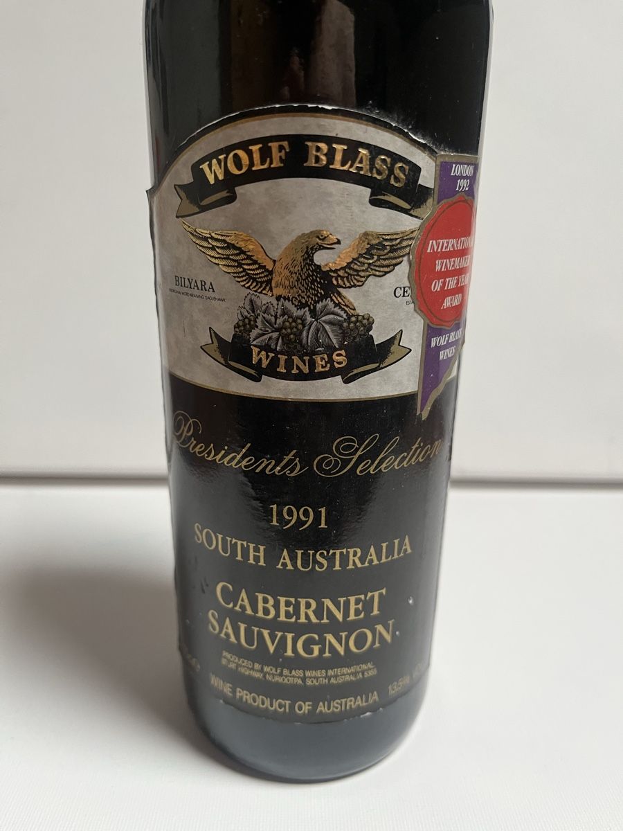 Vino: Wolf Blass President Selection 1991, Cabernet Sauvignon – Nuovo (secondo la descrizione) da Gelterkinden venduto da Parry 1
