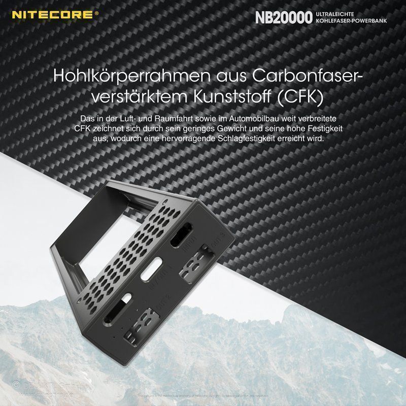 NiteCore Batterie: NiteCore Powerbank NB20000, superleicht – Nuovo e nell'imballaggio originale da Grüningen venduto da Prolumin 4