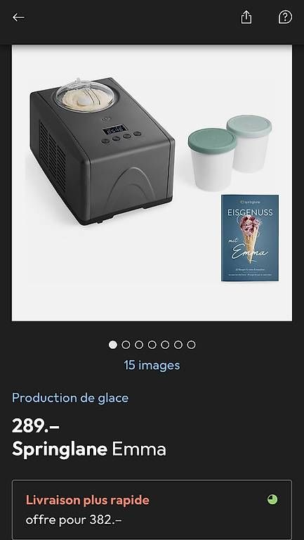 Elettrodomestici da cucina: Sorbetière Springlane Emma – Usato da Rolle venduto da Niousch 3