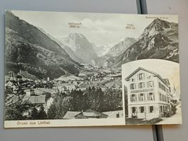 Alte PK  Gruss aus Linthal - Gasthaus Raben Ausgabe ca. 1910