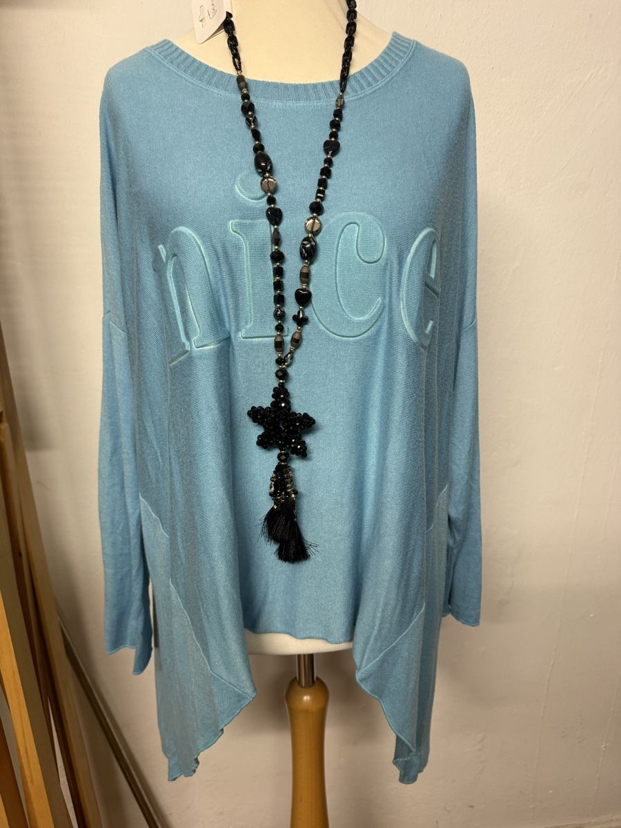 Maglioni & Felpe: Damen Vokuhila Nice Pullover blau l xl – Nuovo e nell'imballaggio originale da Groß-Gerau venduto da bor_8wfb
