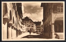 Wil /SG, Strassenpartie mit Schattenspie