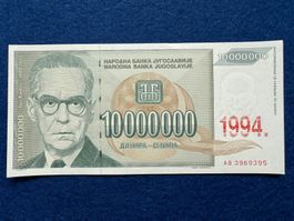 Belgrad 1994 - 10000000 Dinara aUNC - Ivo Andrić