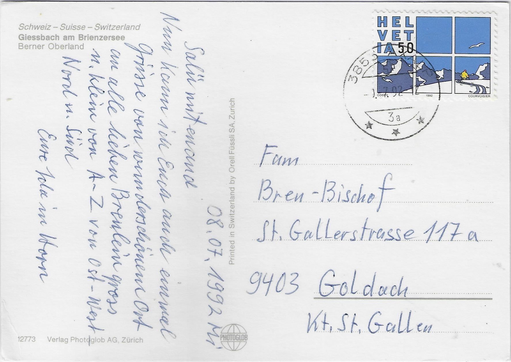 Cartoline postali: Giessbach am Brienzersee - Zahnradbahn – Antico da Ettingen venduto da Kartenplanet 1