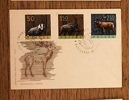 3 FDC europäische WILDTIERE