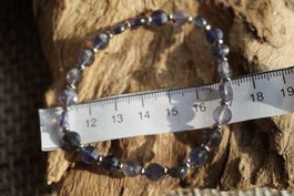 Wasser Saphire    6.6mm   Armband mit  925 Silberteilen