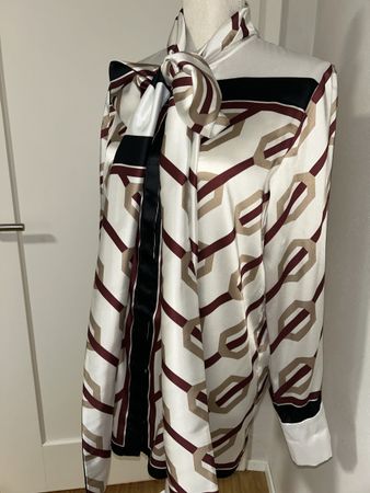 Calcaterra Designer Schleifenbluse Gr. 40, NP: 750.-