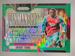DWIGHT YORKE 24-25 Panini Prizm Penmanship auto Aston Villa