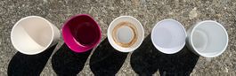 Blumentöpfe Keramik 5er Set ,verschiedene Farben, gebraucht
