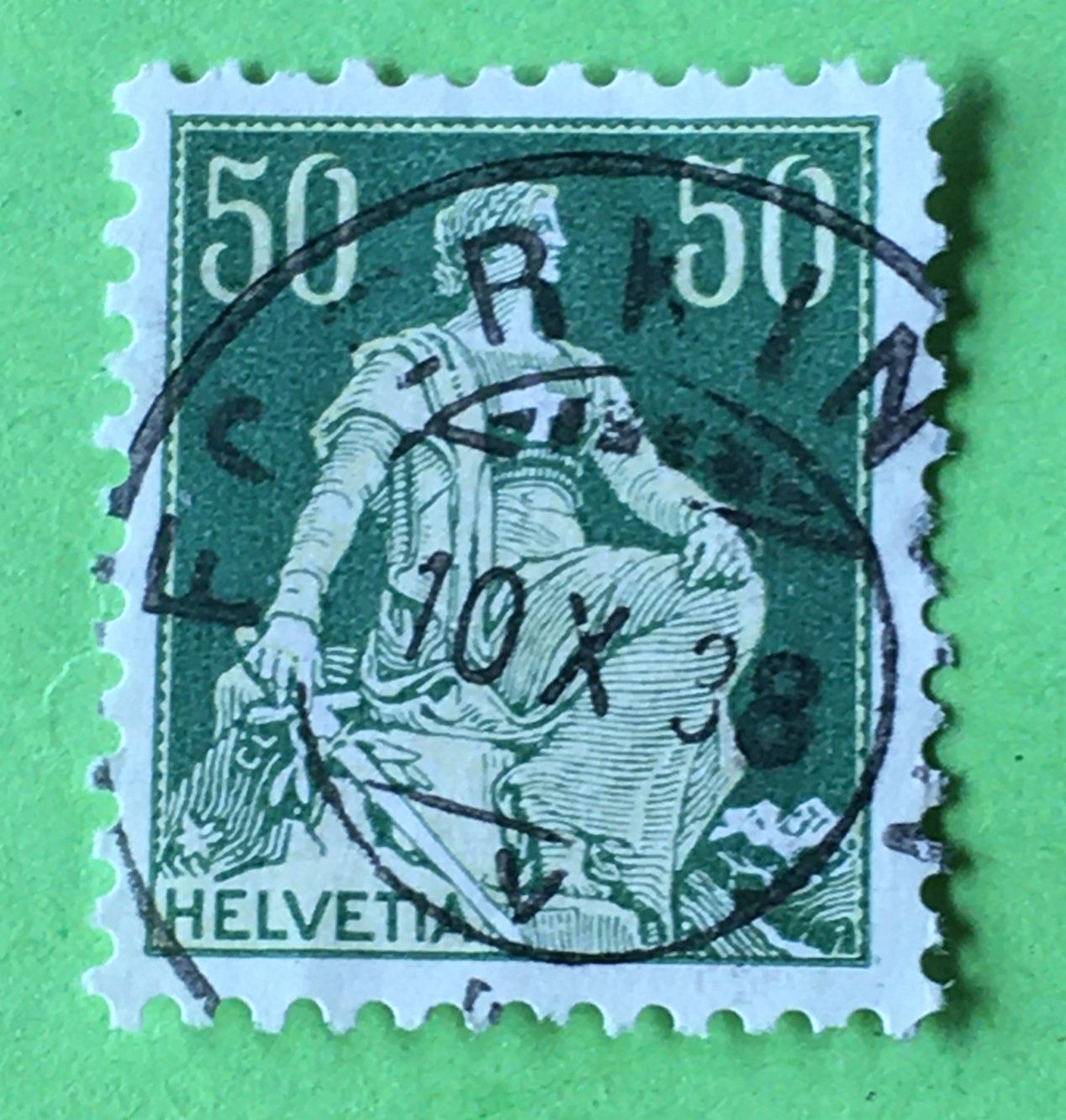 Tutti i francobolli: Helvetia mit Schwert  mit Stempel    – Usato da Aarau venduto da Billa007