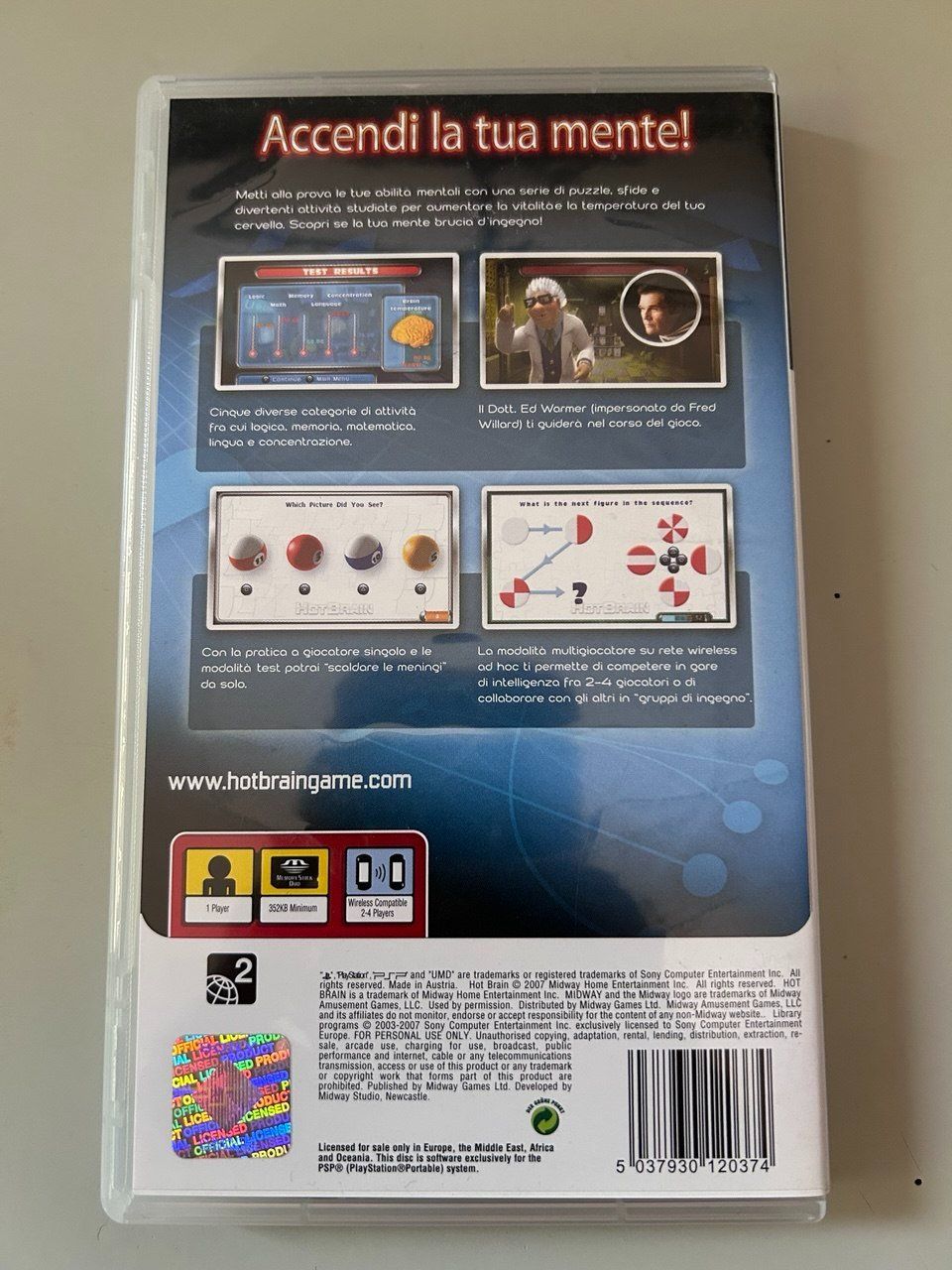Sony Giochi: Hot Brain per PlayStation Portable – Usato da Giubiasco venduto da LorisVale 1