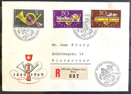 1949 - R- Satzbrief 100 Jahre Post