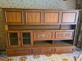 Meuble de salon vintage bois massif état d'usage