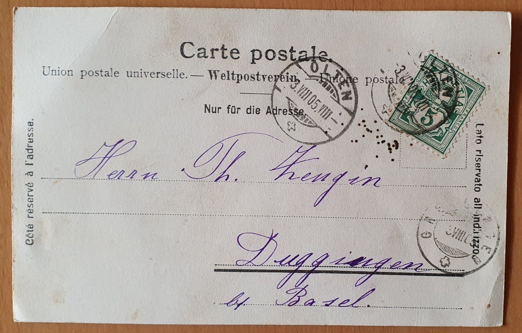 Cartoline postali: Gruss aus Wynau 1905 – Usato da Kreuzlingen venduto da Rschweiz1 1