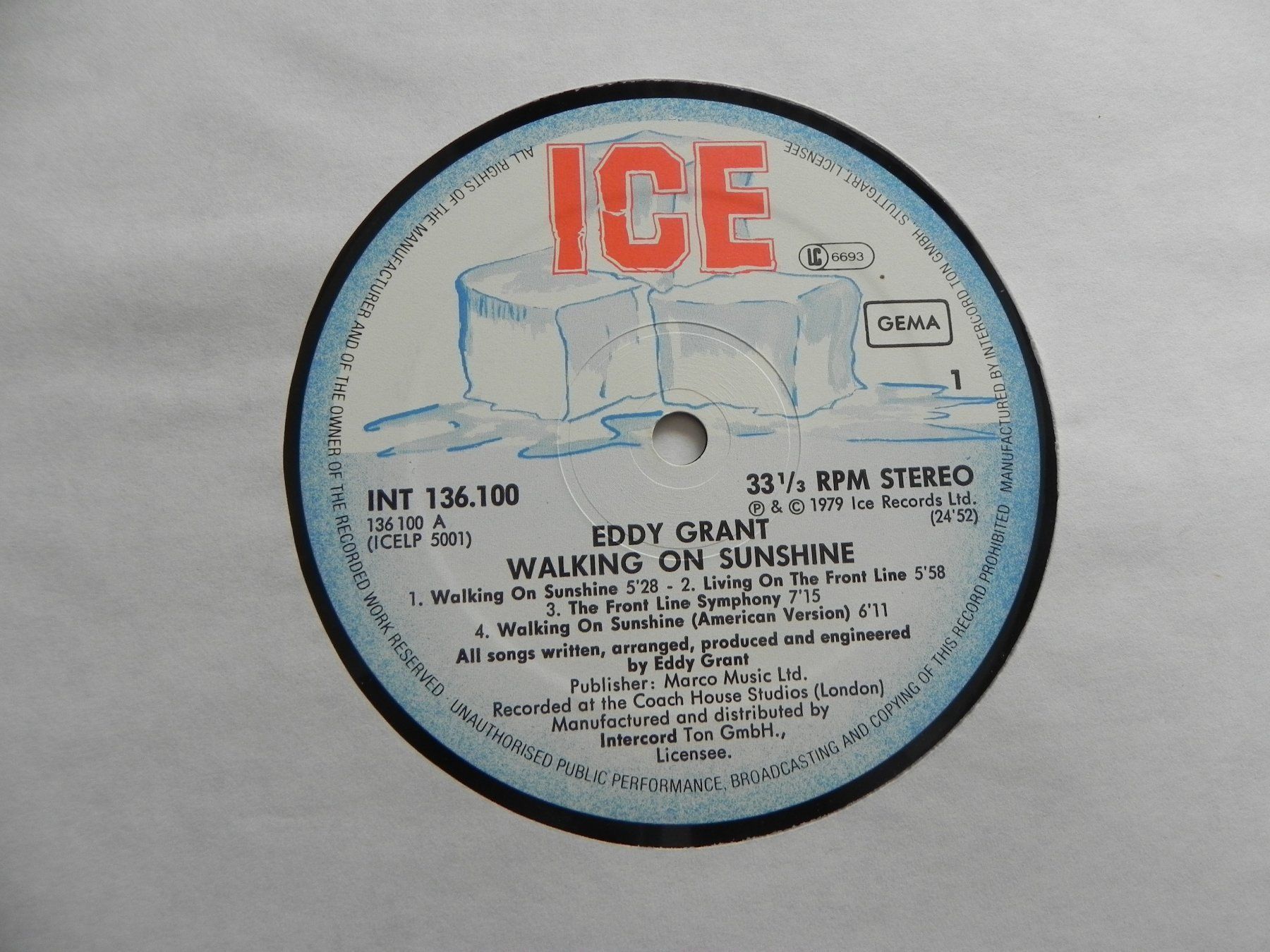 Dischi in vinile: Lp Pop Eddy Grant 1979 Walking Sunshine – Usato da Siebnen venduto da krimsie 3