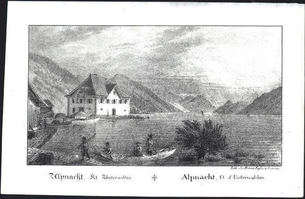 Stiche: Alpnach Lithographie 1837 – Gebraucht aus Rafz von Helvet32