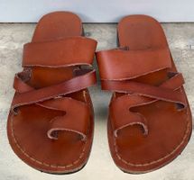 Superbes sandales minimaliste CAMEL 100%cuir n.38