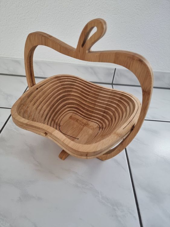 Kimona Obstschale Aus Akazienholz – Handgefertigt, 22,9x22,9x10,2 Cm, Für Küche & Deko